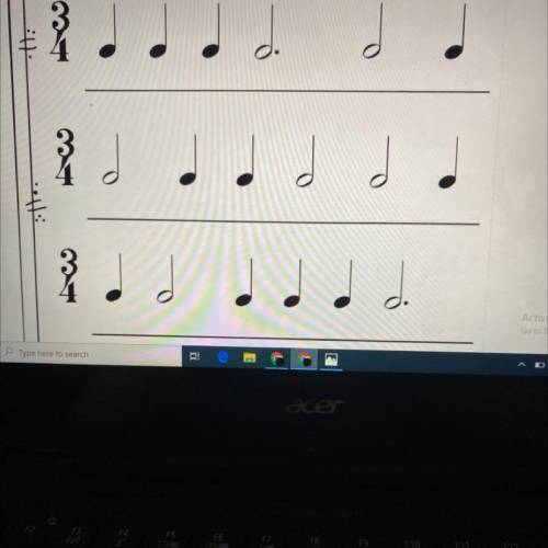 WRITE THE RHYTHM

Name
Add barlines according to the time signature.
Then write the rhythm syllabl