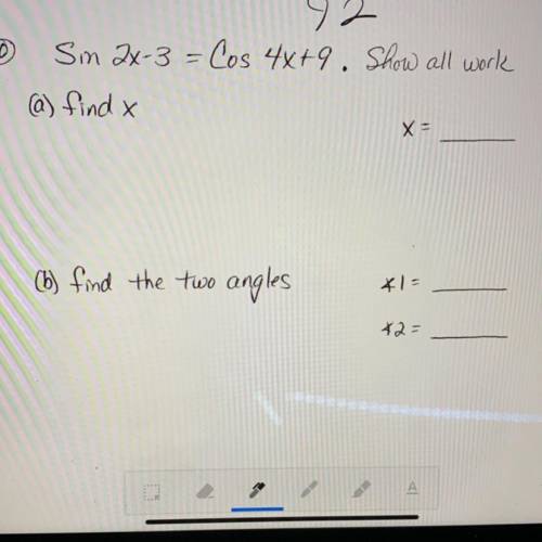 Sin 2x-3= cos 4x+9
Can someone do the work to explain this