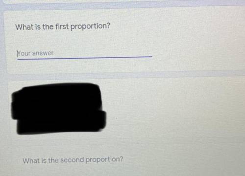 What is the first proportion? Someone please help, I have no idea what this means.
