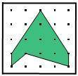 Find the area of the shaded polygons