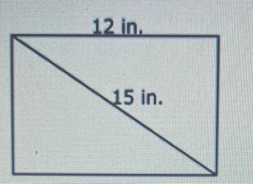 A rectangle is shown.
What is the area of the rectangle?