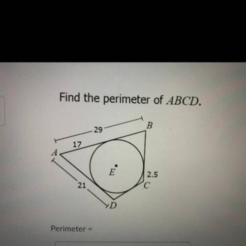 Find the perimeter of ABCD please.