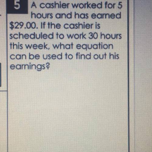 What equation can be used to find the earnings