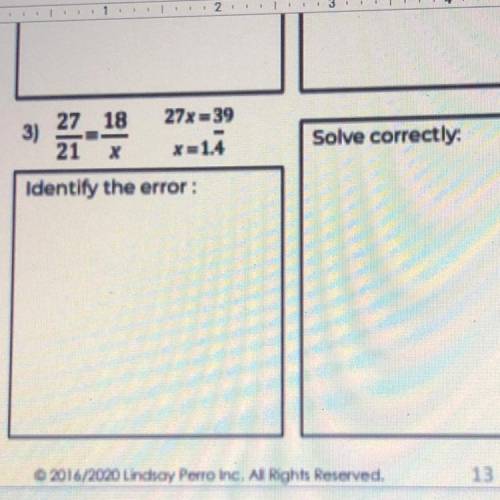 ‼️‼️plz help me, you identify the error the solve the problem correctly