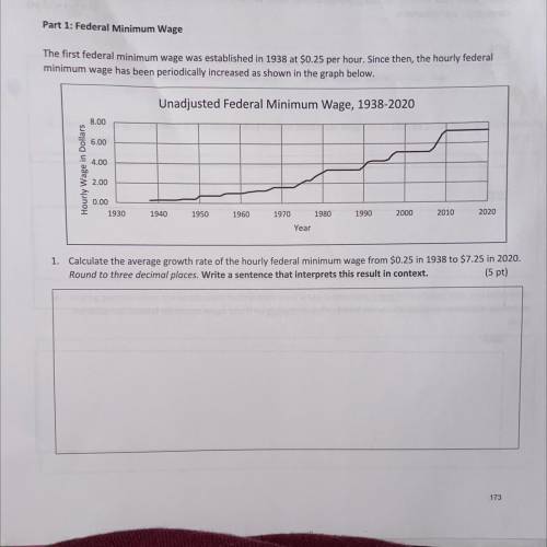 Es with results from all calculations (s, dollars/person, etc.).

Part 1: Federal Minimum Wage
The