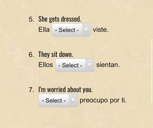 Choose the right reflexive pronoun the choices are me, te, se, nos, os