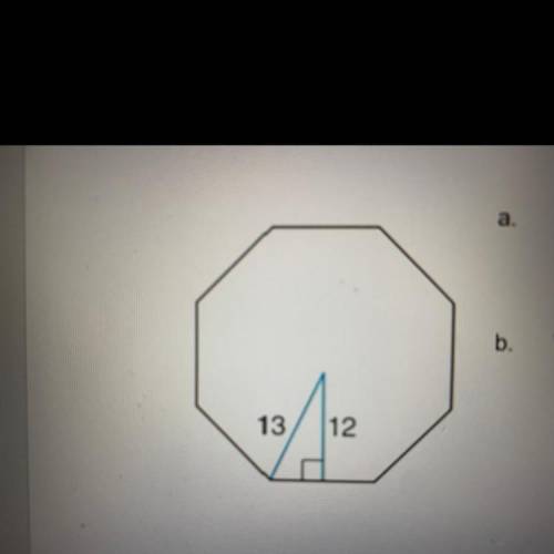 I REALLY NEED HELP! Please Anyone!?

Find the area of the regular polygon. 
*HINT* - You must solv