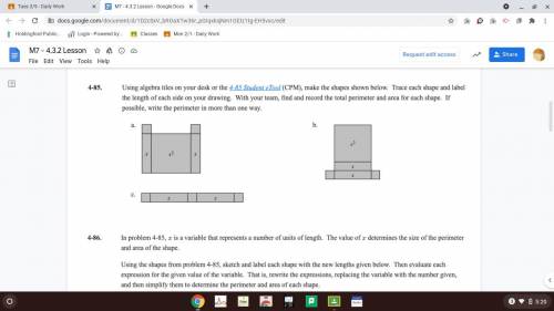 How do I do these algebra tiles?