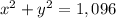 x^2+y^2= 1,096