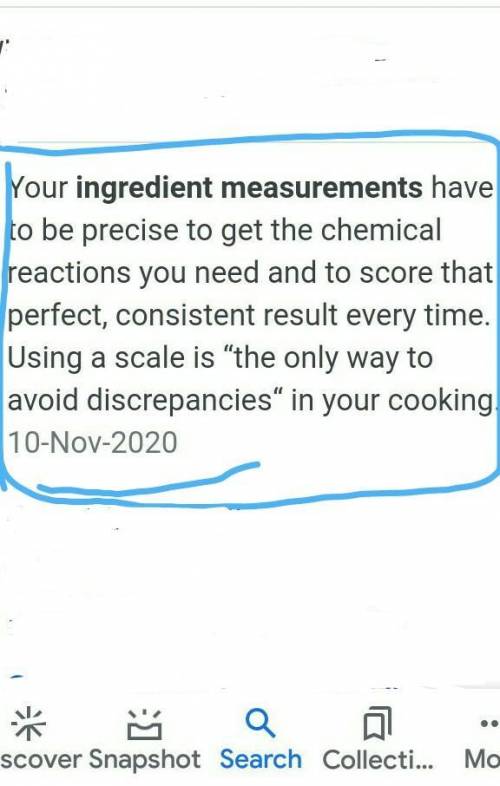3. Why is it important to be consistant when
measuring ingredients?