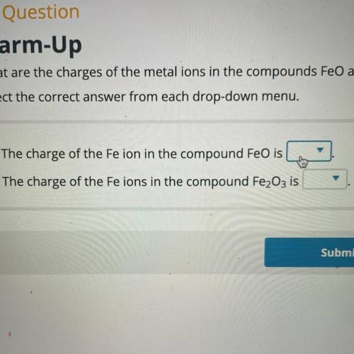 The charge of the Fe ion in the compound FeO is blank

The charge of the Fe ions in the compound F