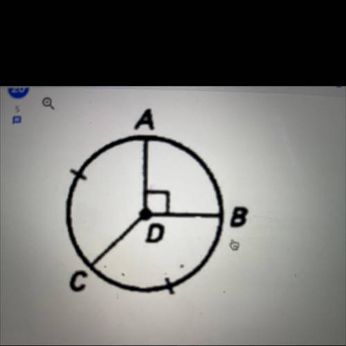 Find the measure of arc AC