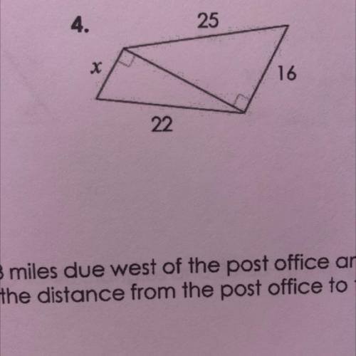 Will give brainliest! number 4 it’s the pythagorean theorem