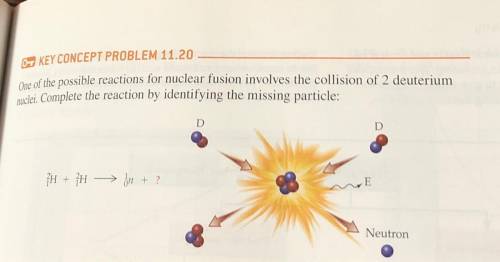One of the possible reactions for nuclear fusion involves the collision of 2 deuterium

nuclei. Co