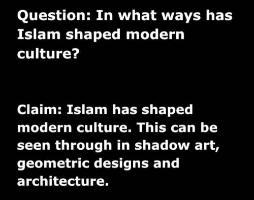 How did islam shape modern culture