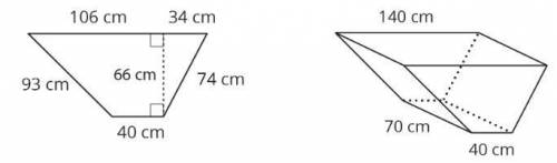 A wheelbarrow is being used to carry wet concrete. Here are its dimensions. What volume of concrete