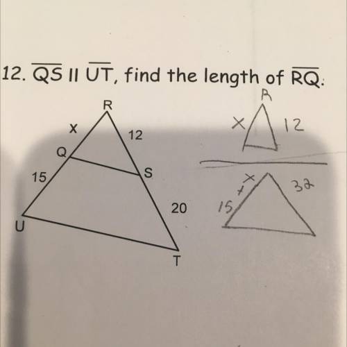 Whats the answer?? QS II UT, find the length of RQ.