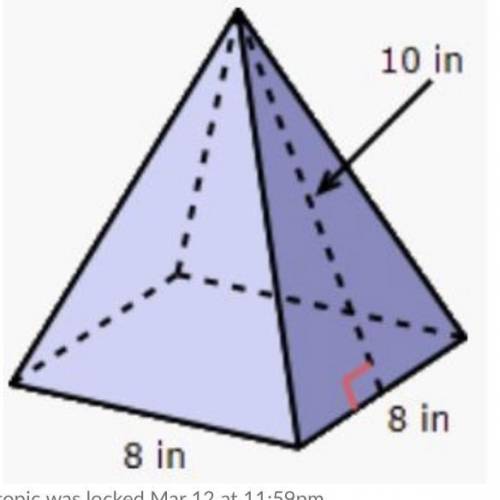 (HELP FATS PLS)1) Describe the steps you would take to calculate the surface area of the pyramid be