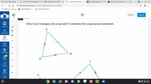 Which two triangles are congruent
