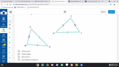 Which two triangles are congruent