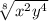 \sqrt[8]{x {}^{2} y {}^{4} }