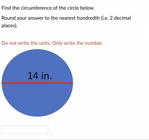 Find the circumference of the circle below.
