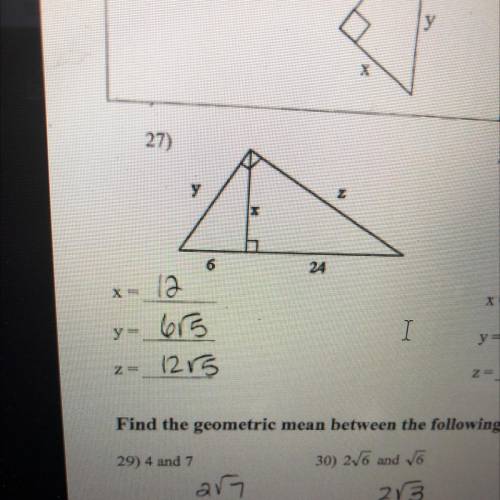 #27 she gave the answers but not the work help me plz