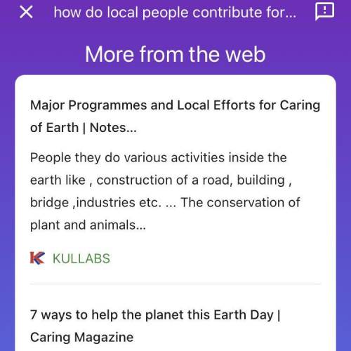 How do local people contribute for the caring of earth ​