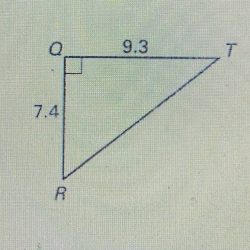 Find the length of RT, measure of angle R and the measure of angle T