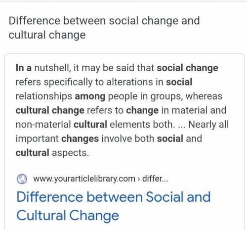 Compare between cultural change and cultural development