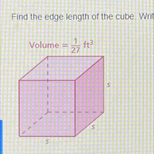 What is the edge length of the cube? (In feet)