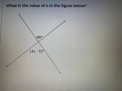 What is the value of x in the figure below?