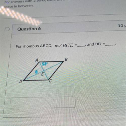 For rhombus ABCD, M
and BD=___
Help