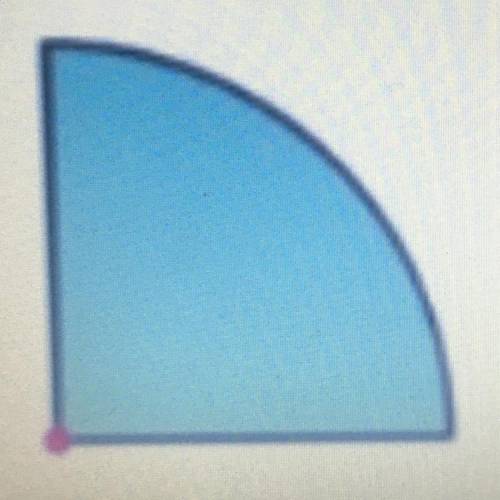 Find the area of a quarter 
of the circle (radius = 6)