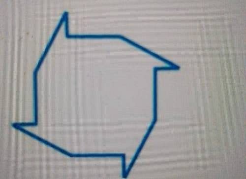 Tell the types of symmetry that the shape below has. If it has line symmetry, draw the line(s) of