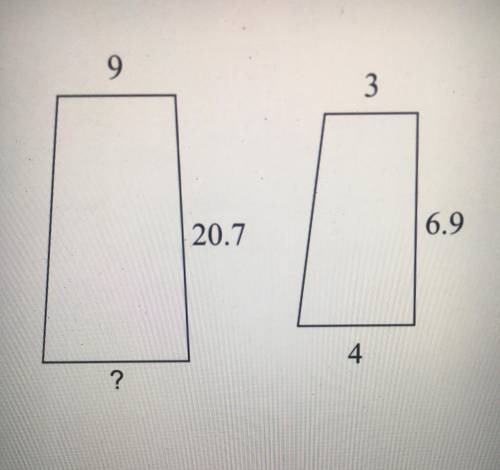 These polygons are similar. Find the missing side length.Can you guys help?