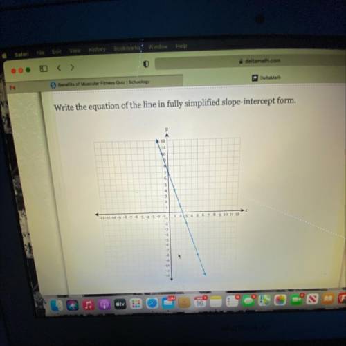 Write the equation of the line in fully simplified slope-intercept form.

12
11
10
b
8
NO
1
-12-11