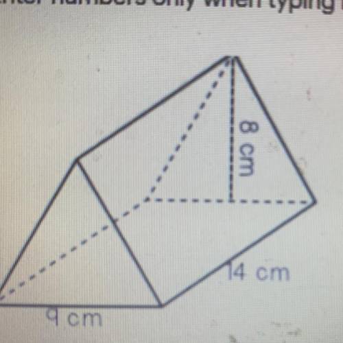 Find the volume of the triangular prism. Please give an explanation !