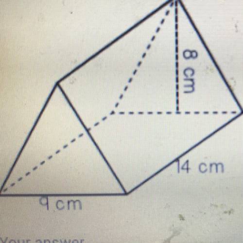 Find the volume of the triangular prism. Please give an explanation if you can!