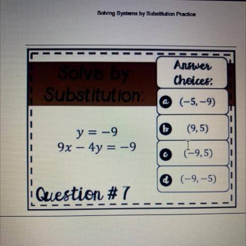 Solve by substitution