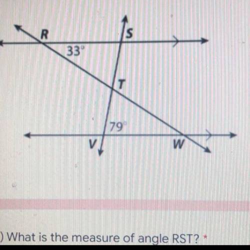 What is the measure of RST?

What is the measure of angle VWT?
What’s the measure of angle STR?
wi