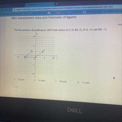Please help I need the answer right now!!!

Find the perimeter of parallelogram ABCD with vertices