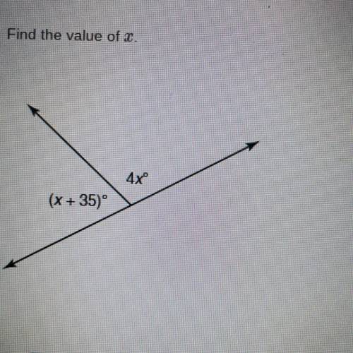 Find the value of x 
please help