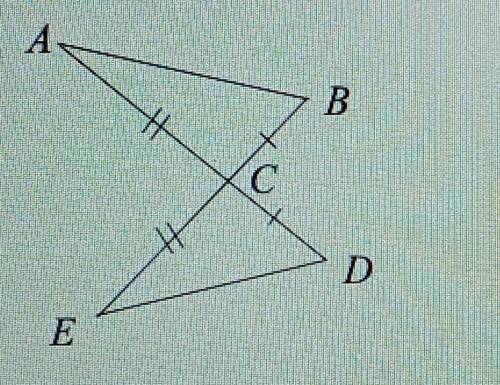 State whether the triangles can be proven congruent, if possible, by SSS or SAS​
