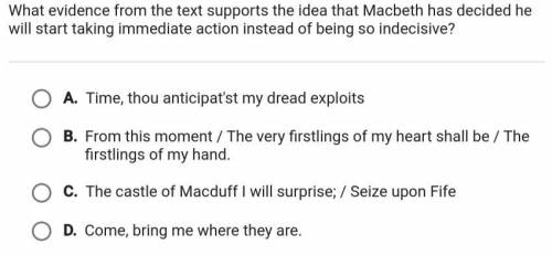 what evidence from the text supports the idea that macbeth has decided he will start taking action