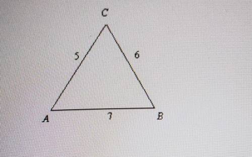 Name the smallest angle ABC. the diagram is not a scale

∠c∠atwo angles are the same size and smal