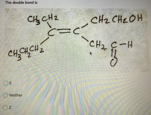 Is the double bond on this structure cis, trans, or neither?