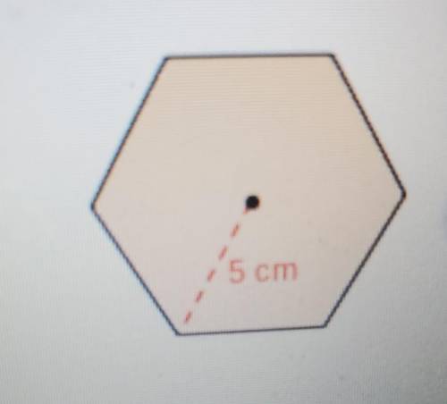 Find the area of the regular polygon with the given apothem.​