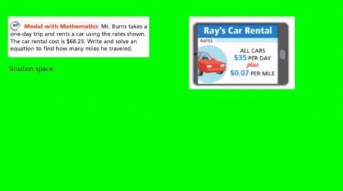 Please help me solve this problem!!

Mr.Burn takes a one-day trip and rents a car using the rates
