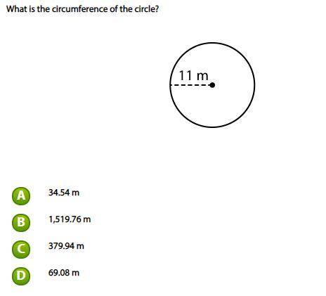 What is the circumference of the circle?